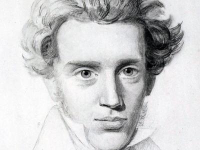 Portræt af Søren Kierkegaard, Tegning af N.C. Kierkegaard, 1838, Det Kgl Bibliotek (beskåret)
